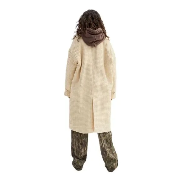 Urban Outfitters UO Emma Waffle Trench Jacket Coat NEW XS - Picture 3 of 4